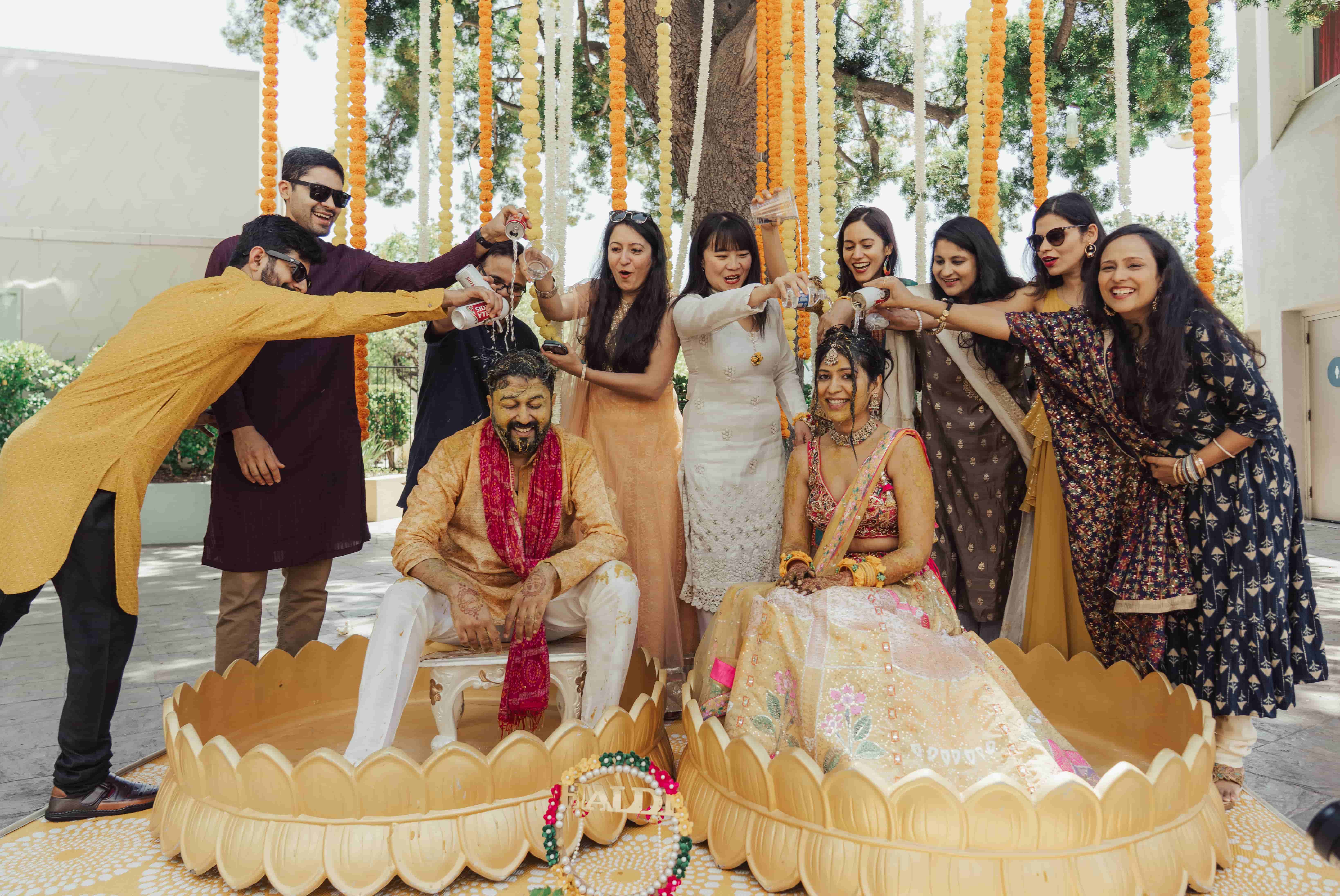 Elegant wedding reception setup